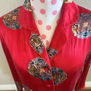 100% Silk Asian Inspired Top